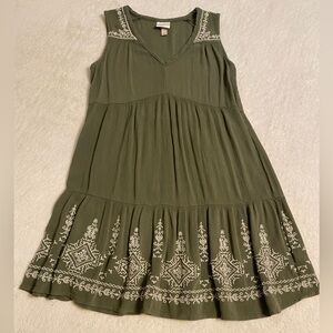 Knox Rose Sage Green Textured Dress